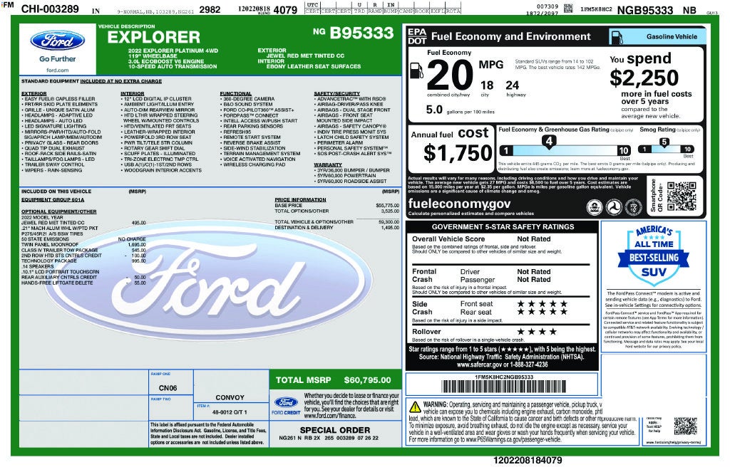 2022 Ford Explorer Platinum