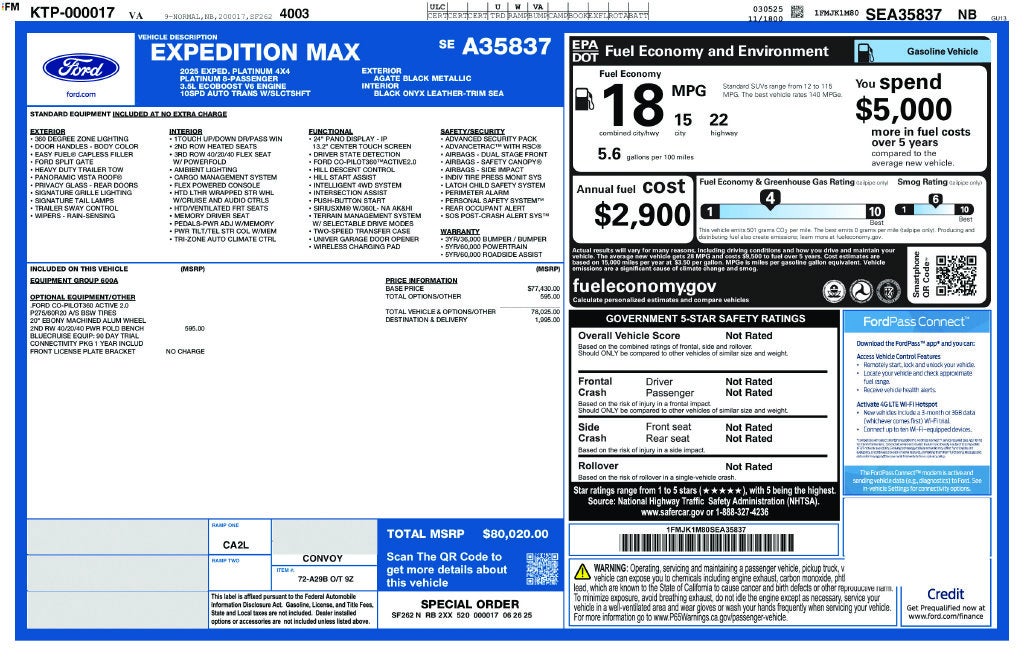 2025 Ford Expedition Max Platinum