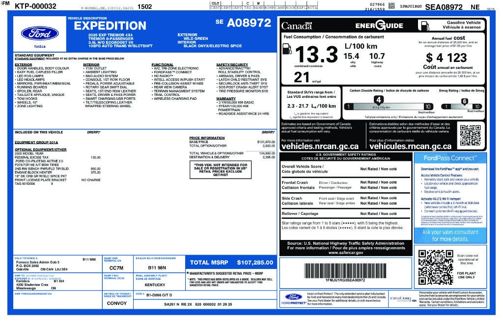 2025 Ford Expedition Tremor
