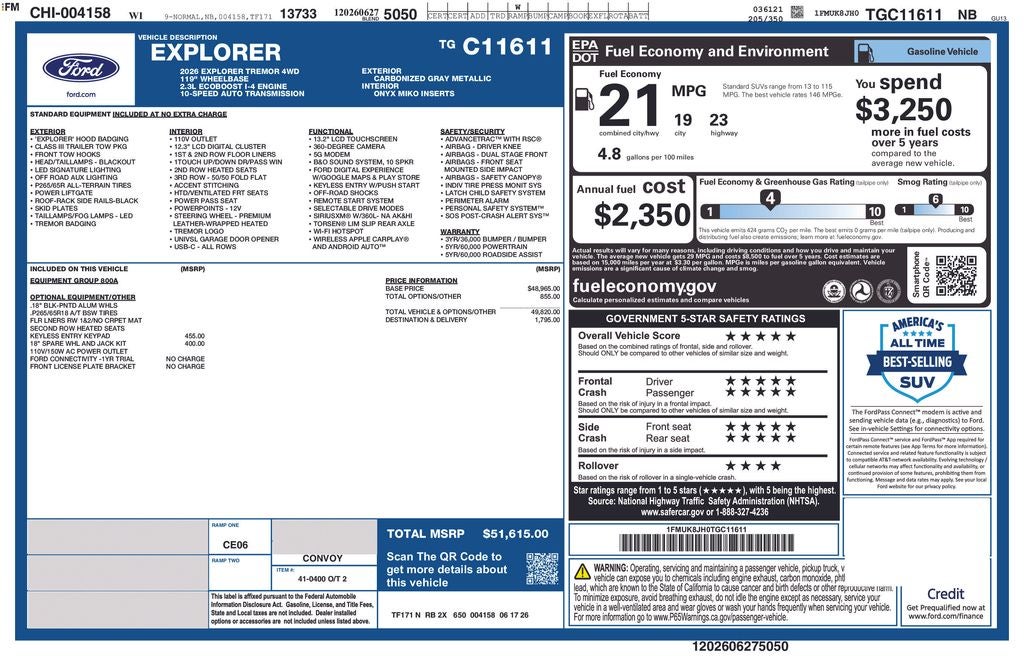 2026 Ford Explorer Tremor