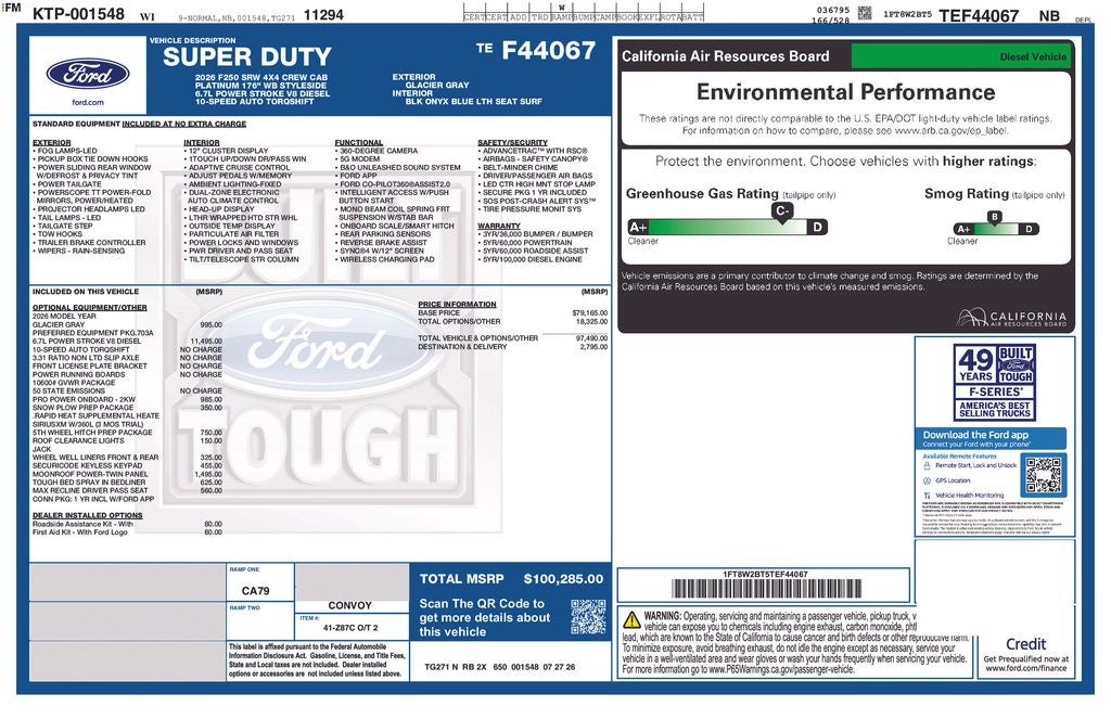 2026 Ford F-250SD F-250® Platinum®