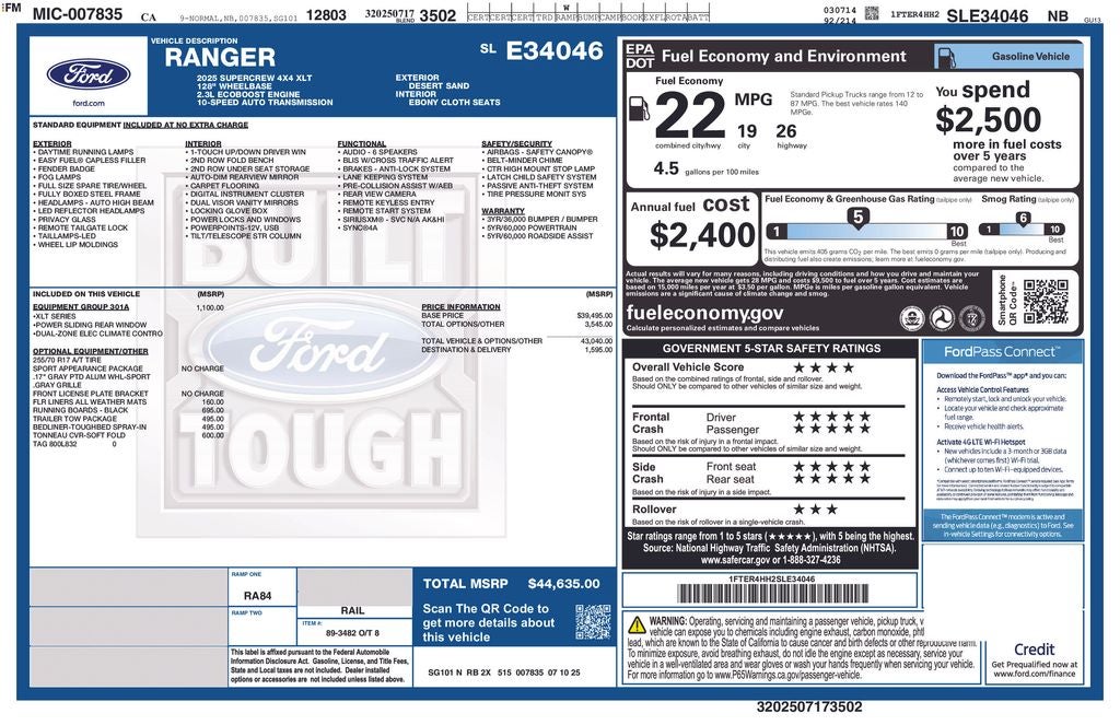 2025 Ford Ranger XLT