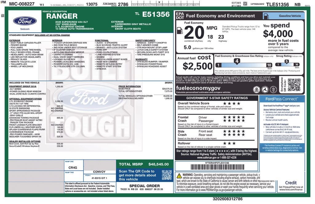 2026 Ford Ranger XLT