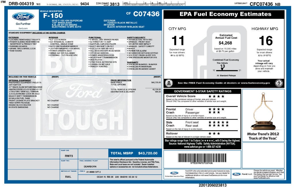 2012 Ford F-150 SVT Raptor