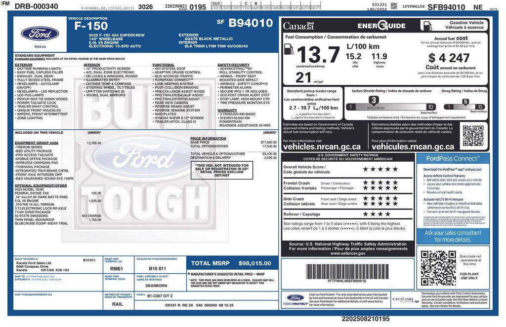 2025 Ford F-150 Tremor