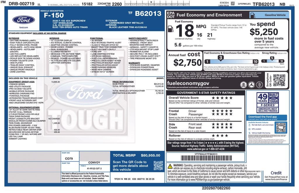 2026 Ford F-150 Tremor