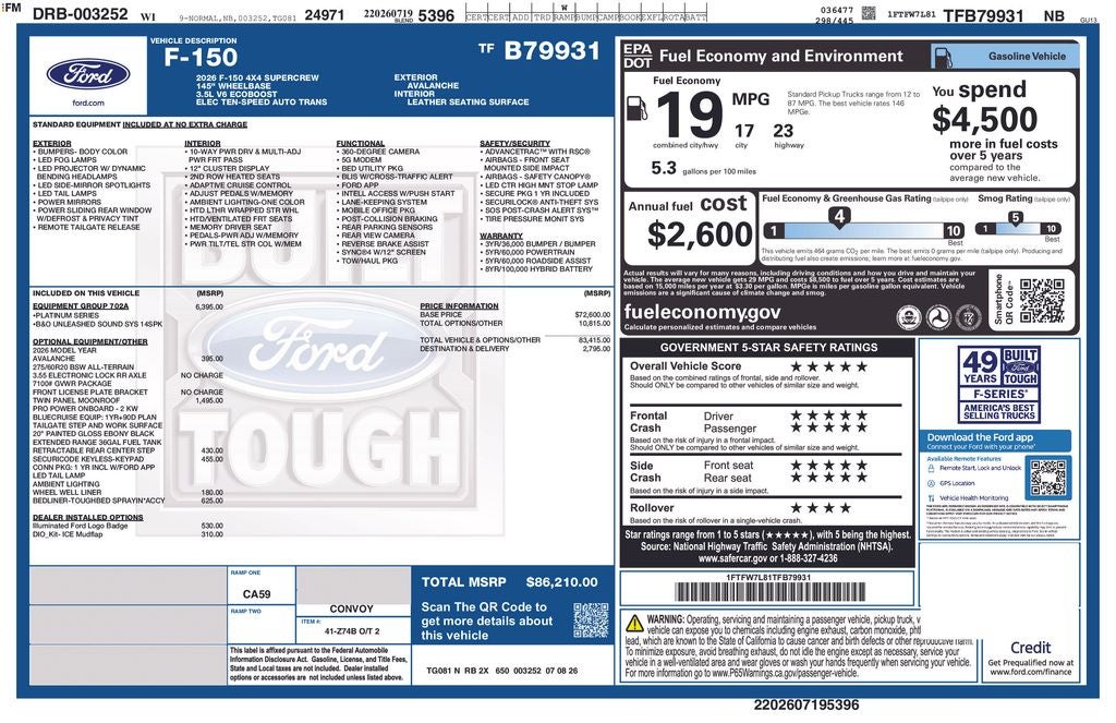 2026 Ford F-150 Platinum