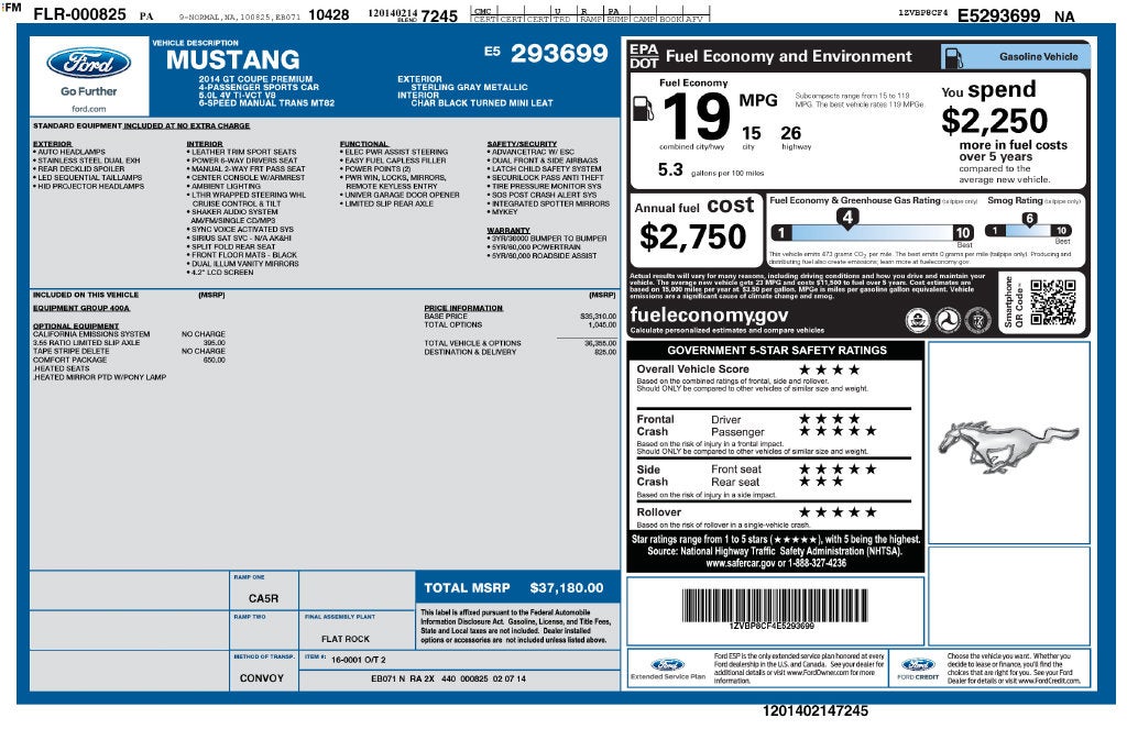 2014 Ford Mustang GT Premium
