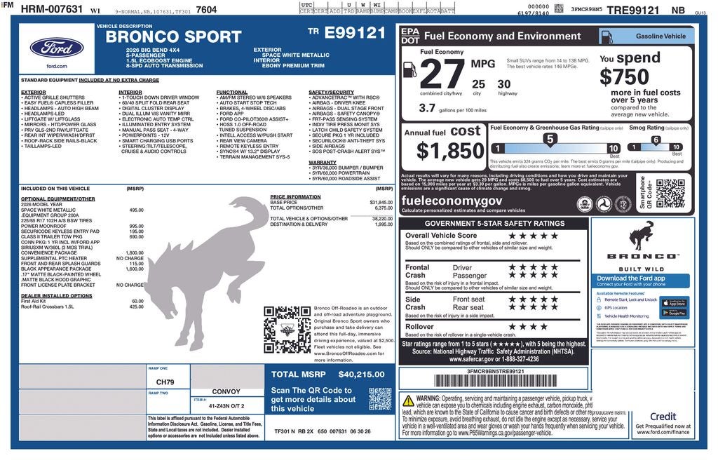 2026 Ford Bronco Sport Big Bend