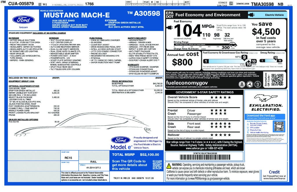 2026 Ford Mustang Mach-E Select