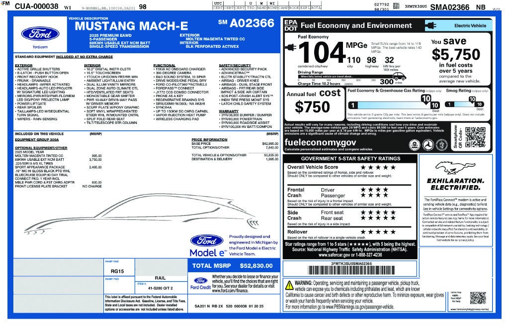 2025 Ford Mustang Mach-E Premium