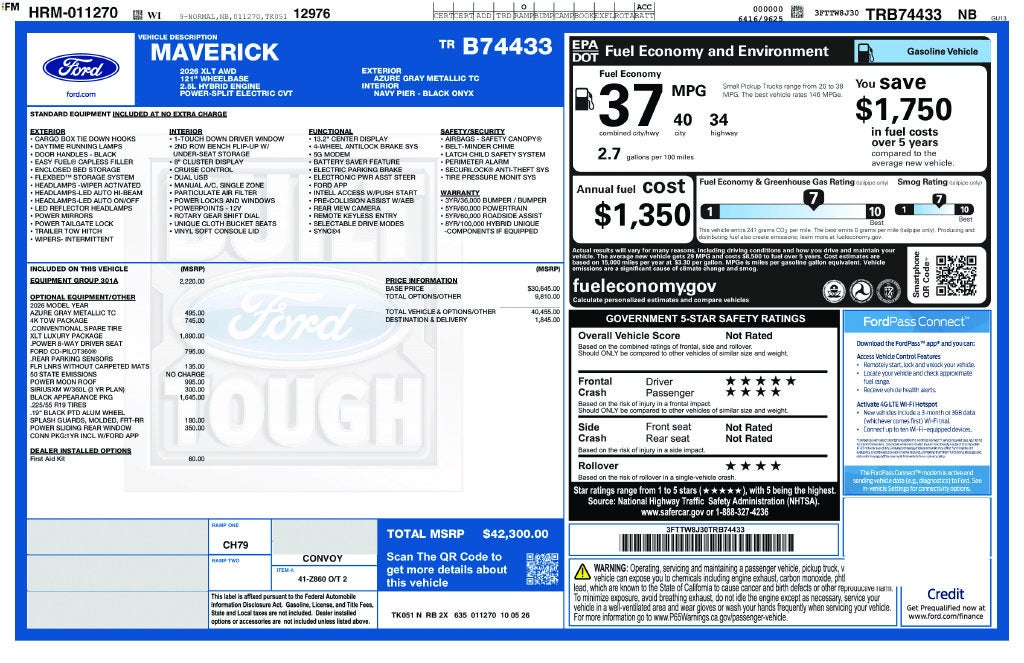 2026 Ford Maverick XLT