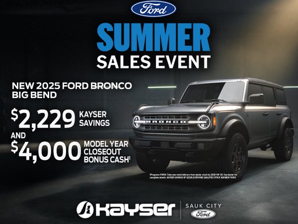 New 2025 Ford Bronco Big Bend