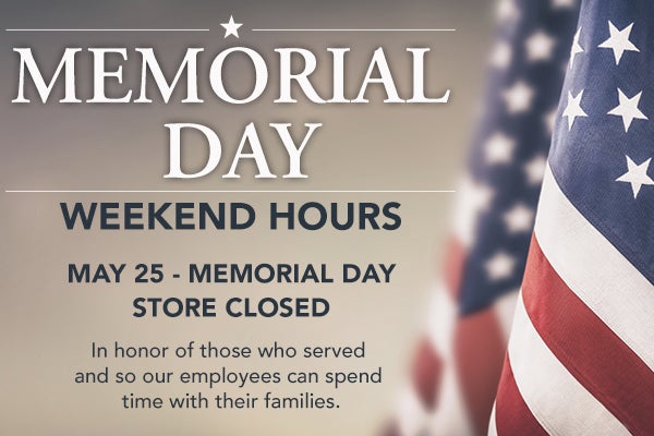 Memorial Day Hours