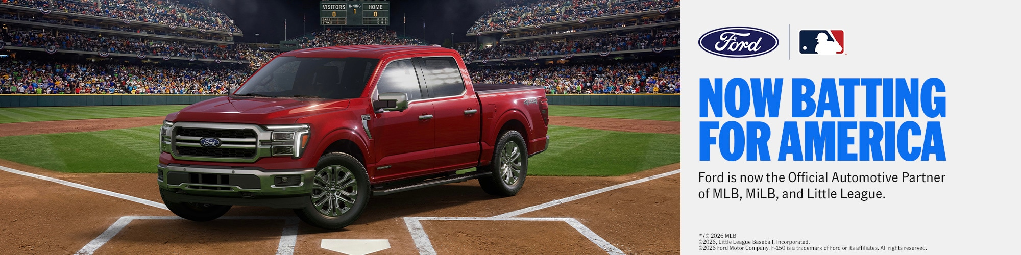 Ford official Automotive Partner of MLB,MiLB & Little League